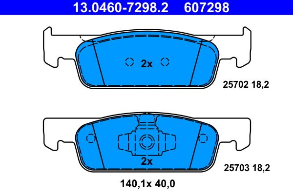 Гальмівні колодки дискові ATE 13046072982 - zapix