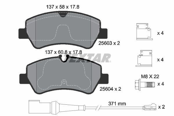 Гальмівні колодки дискові TEXTAR 2560303 - zapix