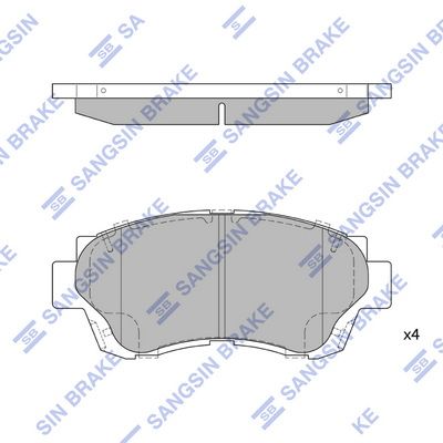 Тормозные колодки дисковые HI-Q SP1138