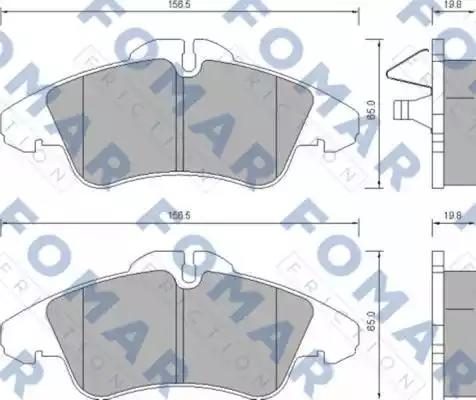 Гальмівні колодки дискові FOMAR FRICTION FO627281 - zapix
