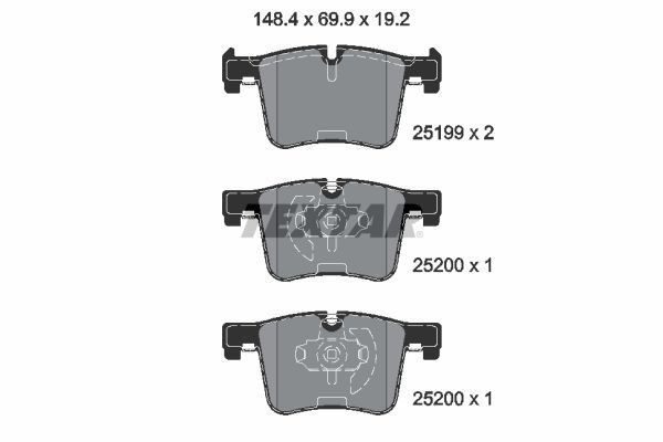 Тормозные колодки дисковые TEXTAR 2519901