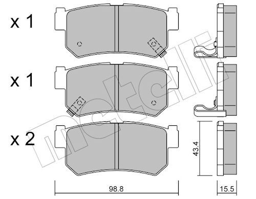 Гальмівні колодки дискові METELLI 2205190 - zapix