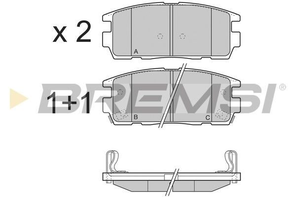 Гальмівні колодки дискові BREMSI BP3304