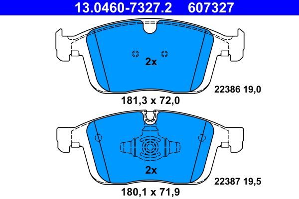 Гальмівні колодки дискові ATE 13046073272 - zapix