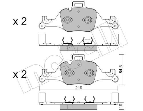 Гальмівні колодки дискові METELLI 2211450 - zapix
