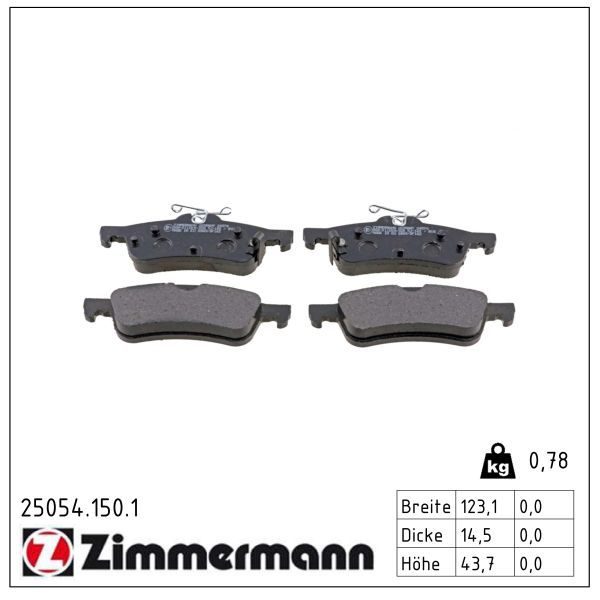 Гальмівні колодки дискові ZIMMERMANN 250541501 - zapix
