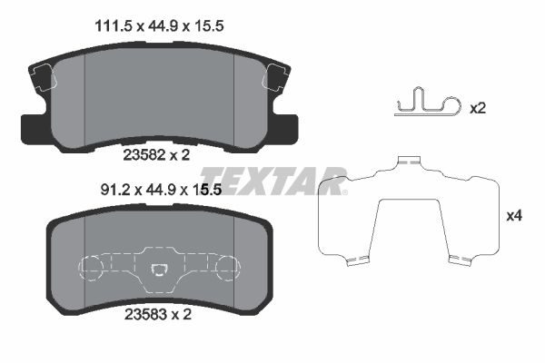 Гальмівні колодки дискові TEXTAR 2358202 - zapix