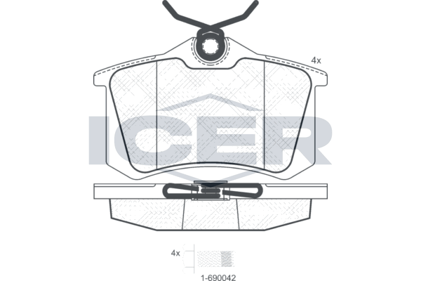 Гальмівні колодки дискові ICER 180697700 - zapix