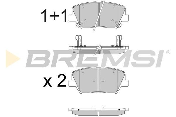 Тормозные колодки дисковые BREMSI BP3596