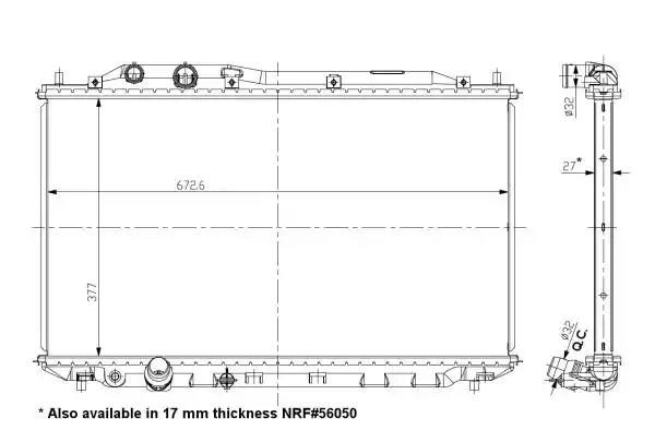 Радіатор охолодження двигуна NRF 56049 - zapix