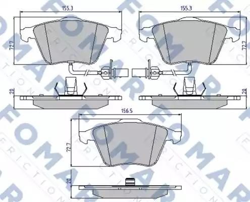 Гальмівні колодки дискові FOMAR FRICTION FO912481 - zapix