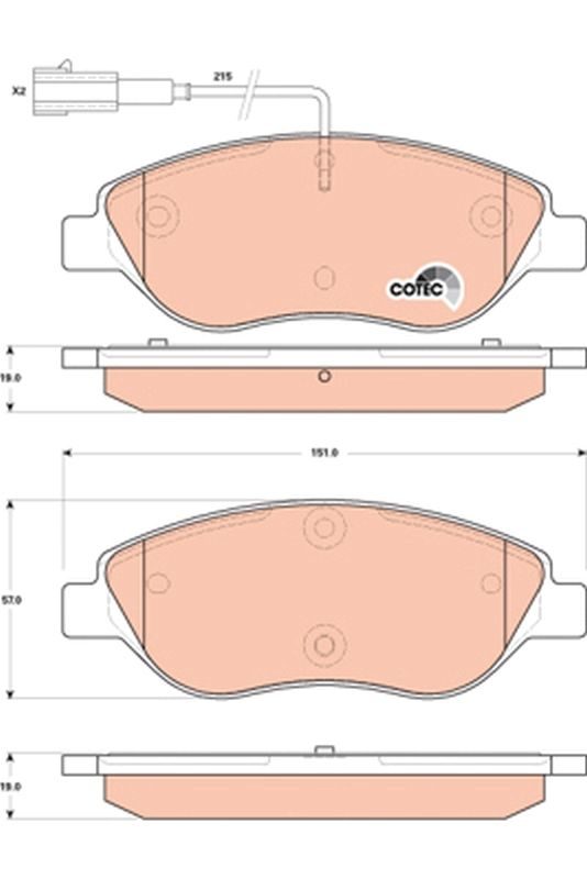 Гальмівні колодки дискові TRW GDB1855 - zapix