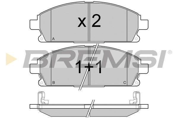 Гальмівні колодки дискові BREMSI BP2968