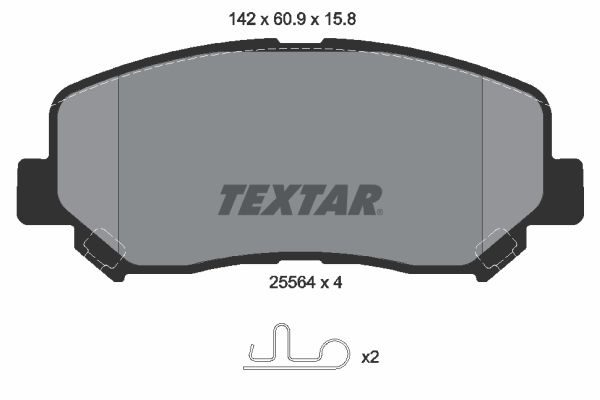 Гальмівні колодки дискові TEXTAR 2556401