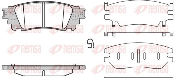 Гальмівні колодки дискові REMSA 163600 - zapix