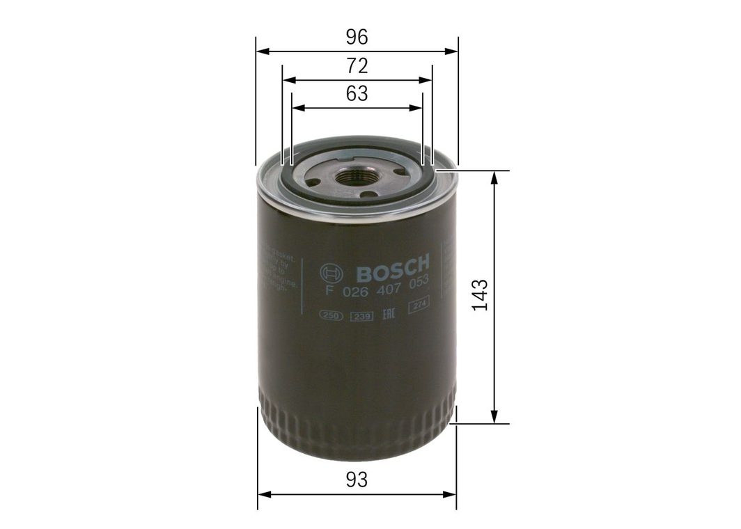 Оливний фільтр BOSCH F026407053 - zapix