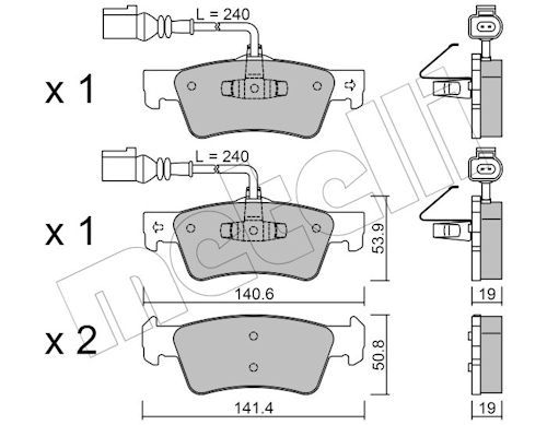 Гальмівні колодки дискові METELLI 2206610 - zapix