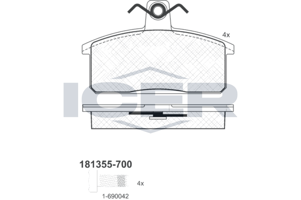 Гальмівні колодки дискові ICER 181355700 - zapix