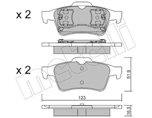 Гальмівні колодки дискові METELLI 2203370 - zapix