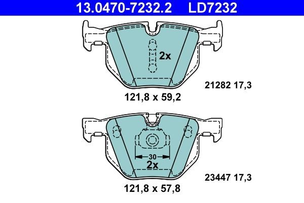 Гальмівні колодки дискові ATE 13047072322 - zapix