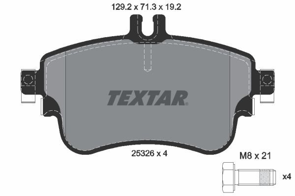 Гальмівні колодки дискові TEXTAR 2532601 - zapix