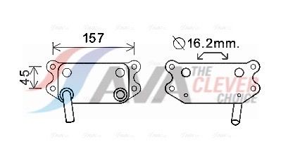 Оливний радіатор двигуна AVA QUALITY COOLING VO3154 - zapix