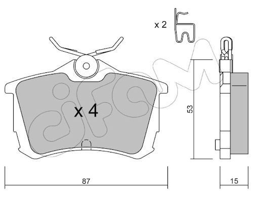 Гальмівні колодки дискові CIFAM 8224650 - zapix