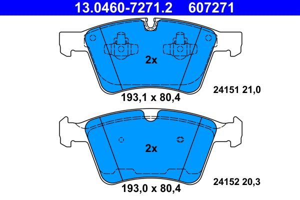 Гальмівні колодки дискові ATE 13046072712 - zapix