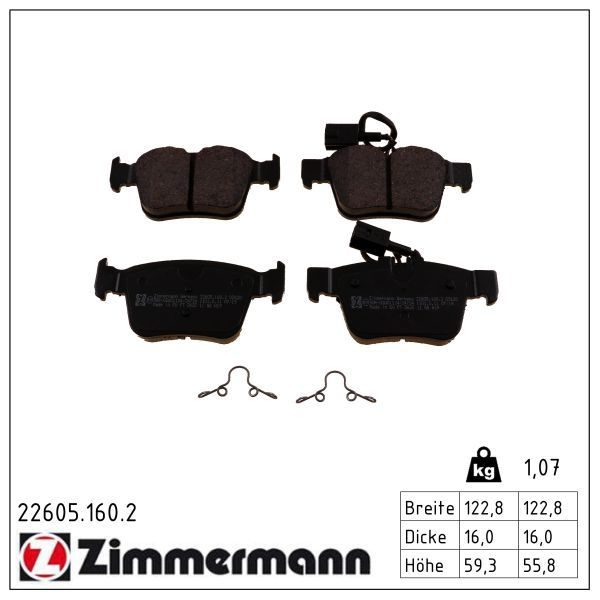 Гальмівні колодки дискові ZIMMERMANN 226051602 - zapix
