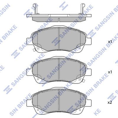 Тормозные колодки дисковые HI-Q SP1576