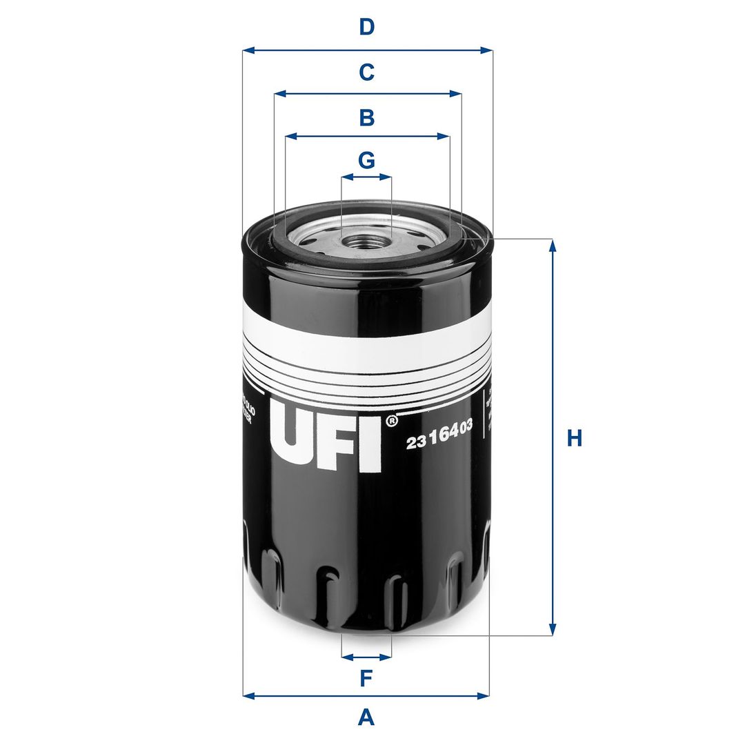 Оливний фільтр UFI 2316403 - zapix
