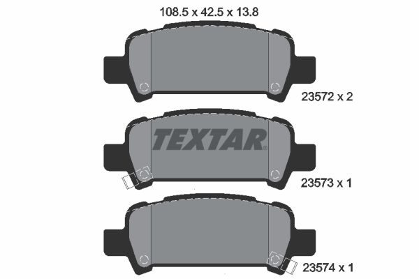 Гальмівні колодки дискові TEXTAR 2357202