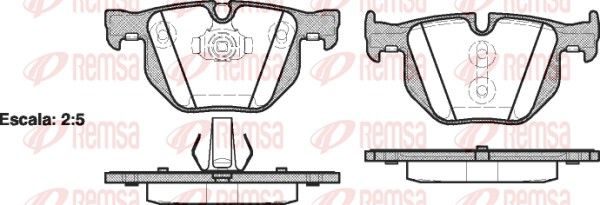Гальмівні колодки дискові REMSA 038161 - zapix