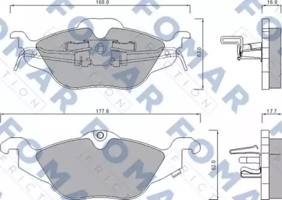 Гальмівні колодки дискові FOMAR FRICTION FO666281 - zapix