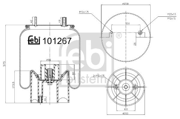 Пневматична підвіска FEBI BILSTEIN 101267 - zapix