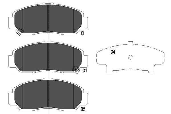Гальмівні колодки дискові KAVO PARTS KBP2037 - zapix