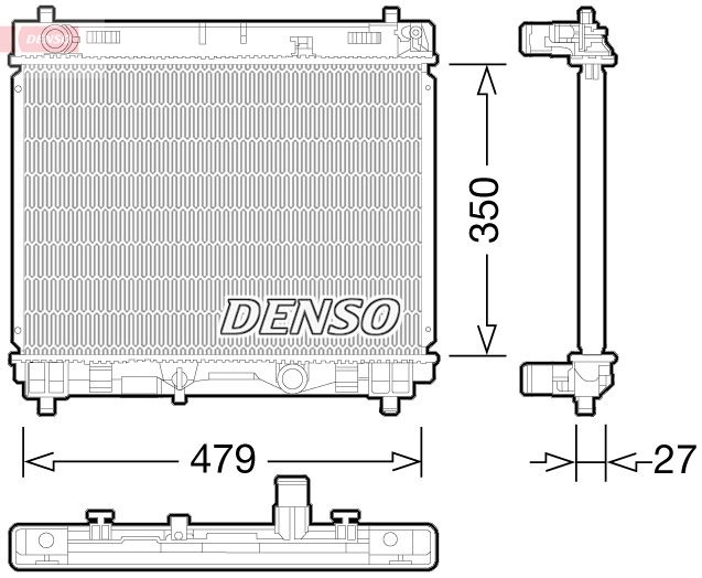 Радіатор охолодження двигуна DENSO DRM50058 - zapix