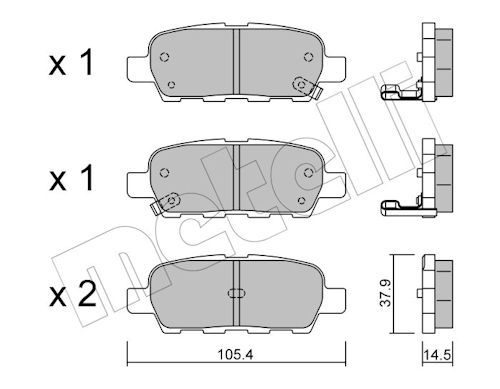 Гальмівні колодки дискові METELLI 2206120 - zapix
