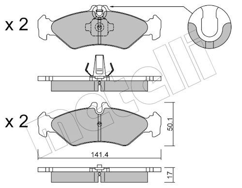 Гальмівні колодки дискові METELLI 2205710 - zapix