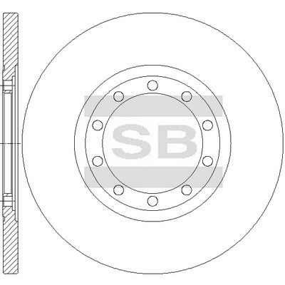 Гальмівний диск HI-Q SD5345 - zapix