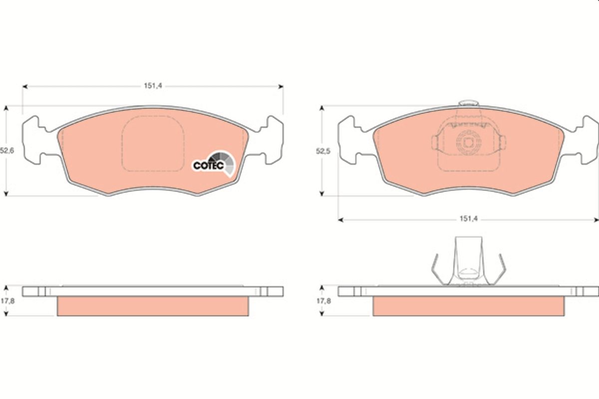 Гальмівні колодки дискові TRW GDB1443 - zapix