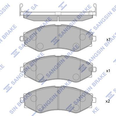 Гальмівні колодки дискові HI-Q SP1103 - zapix