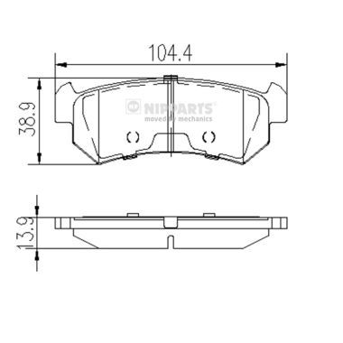 Гальмівні колодки дискові NIPPARTS J3610903 - zapix