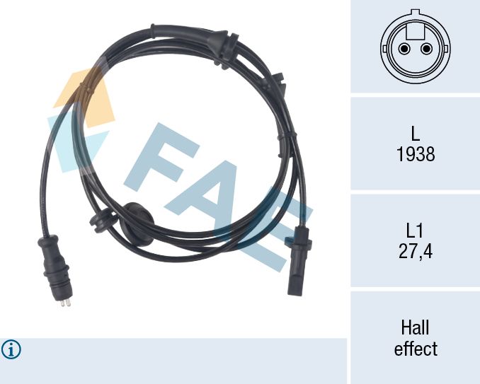 Датчик ABS FAE 78177 - zapix