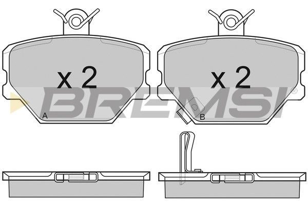 Гальмівні колодки дискові BREMSI BP2881 - zapix
