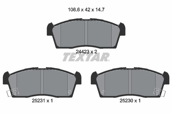 Гальмівні колодки дискові TEXTAR 2442302 - zapix