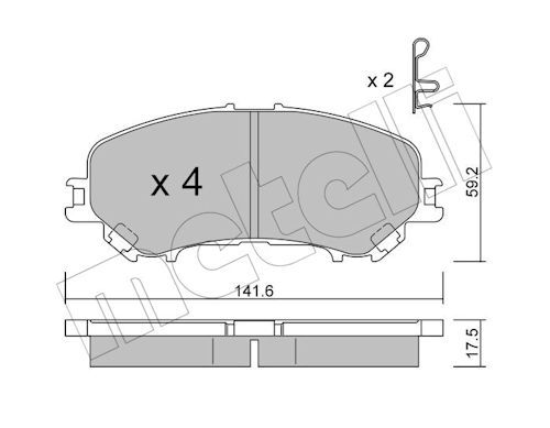 Гальмівні колодки дискові METELLI 2210101 - zapix