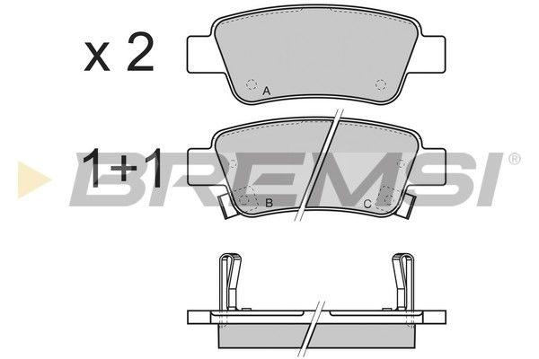 Гальмівні колодки дискові BREMSI BP3353 - zapix