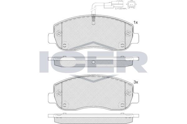 Гальмівні колодки дискові ICER LM1999 - zapix