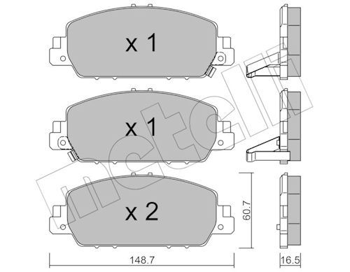 Гальмівні колодки дискові METELLI 2210830 - zapix